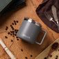 Desktop handle stainless steel tea cup