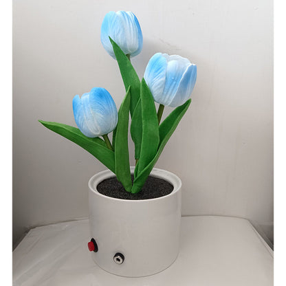 LED Tulip Night Light Simulation Flower Table Lamp