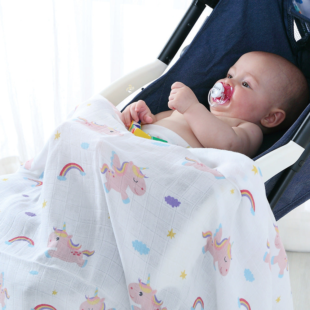 Bamboo Cotton Baby Wrapping Blanket