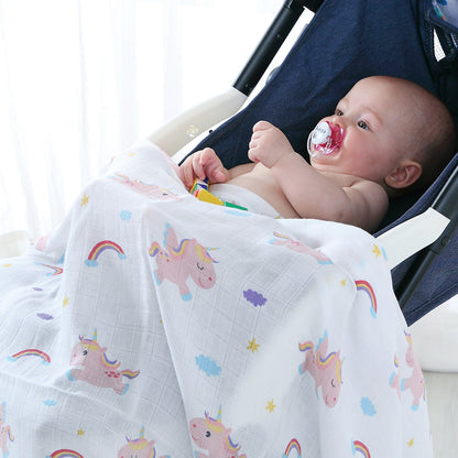 Bamboo Cotton Baby Wrapping Blanket