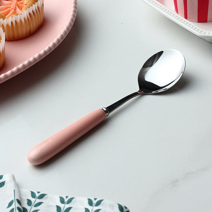 Candy Colored Ceramic Stainless Steel Spoon