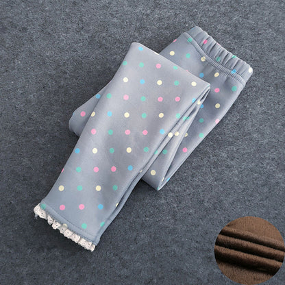 Sweet Girls' Trousers-foot Lace Slim-fit Trousers