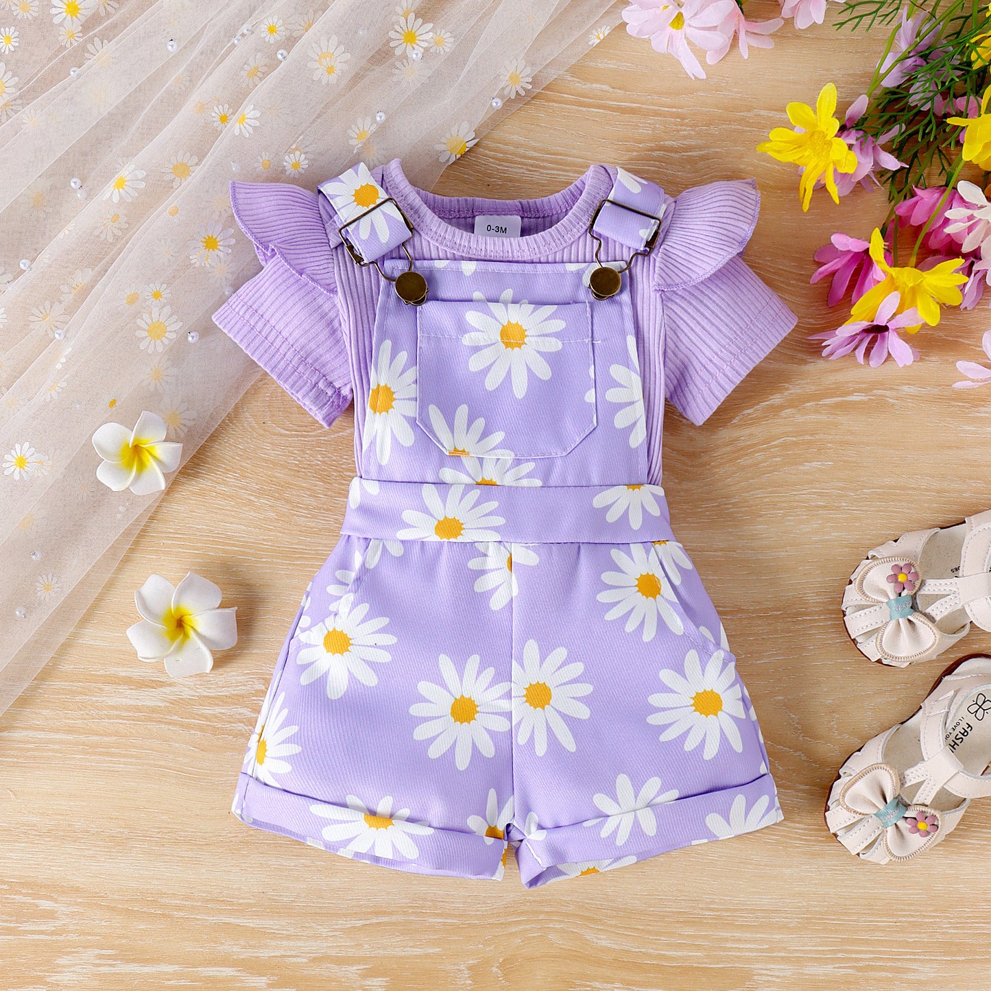 Bottom-covering Rompers Suspender Pants Baby Suit