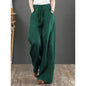 Linen Fabric Women's Wide-leg Pants Casual Yoga