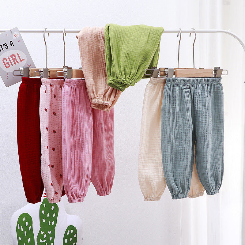 Children's Trousers Summer Style Men's And Women's Baby Double Layer