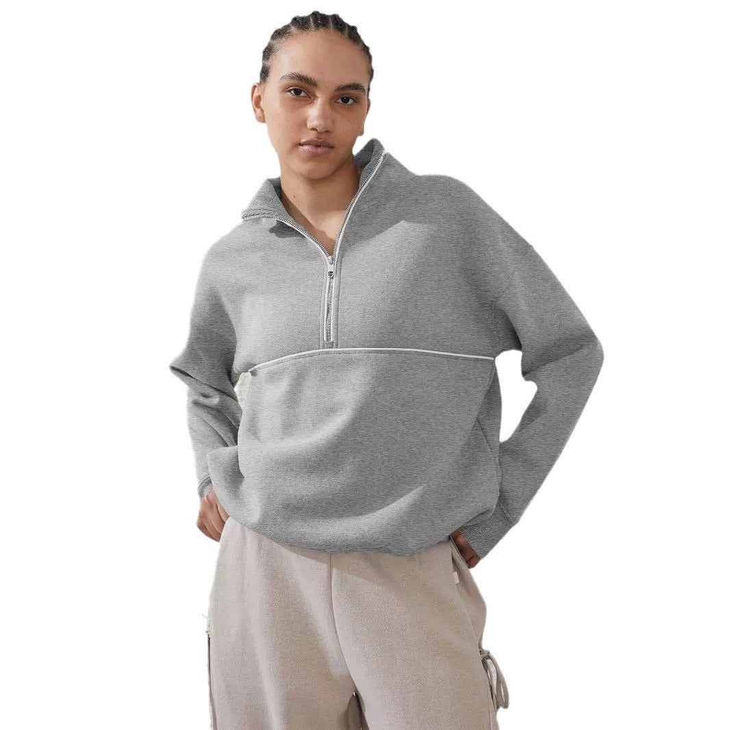 Half-Zipper Sports Sweaters Women's