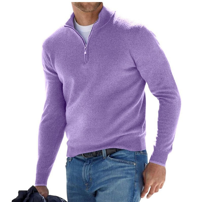 Mens Long-sleeved Bottoming Shirt Cardigan