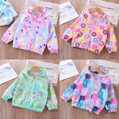 Girls' Printed Cartoon Jacket