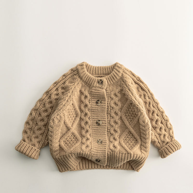 Baby Idle Style Knitted Sweater Thickened Coat