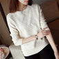 Fashion Loose Sweater Women's Round Neck Pullover Solid Color Long Sleeve Women