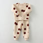 Baby Printed Fleece Pullover Pants Casual Suit