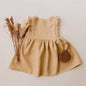 Girls Cotton And Linen Sleeveless Vest Dress