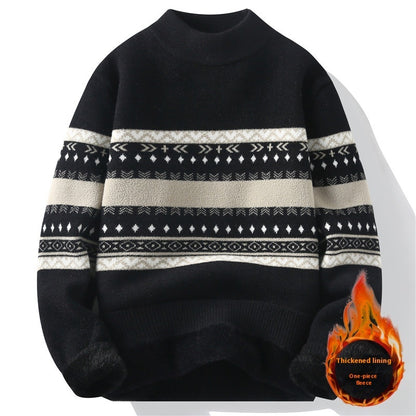 One-piece Velvet Sweater For Men Winter