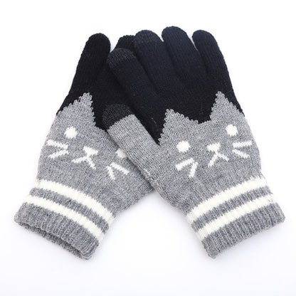 Knitted touch screen gloves