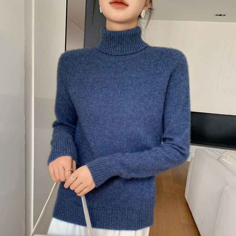 Women's Cashmere Sweater Thickened High Lapel