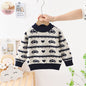 Children's Extra Thick Round-neck With Fleece Lining Sweater