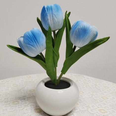 LED Tulip Night Light Simulation Flower Table Lamp