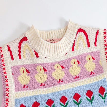 Children's  Tank Top With Foreign Sweaters