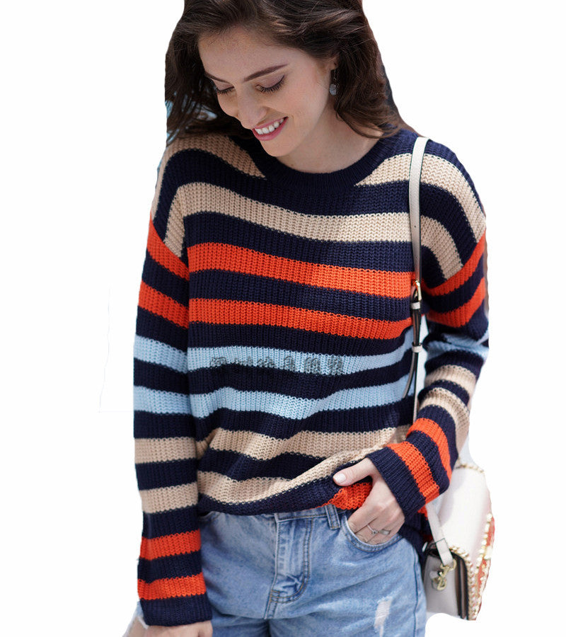 Womens Pullover Loose Long Sleeve Sweater