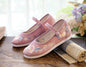 Chinese Style Round Head Embroidered Female Flat Cloth Shoes