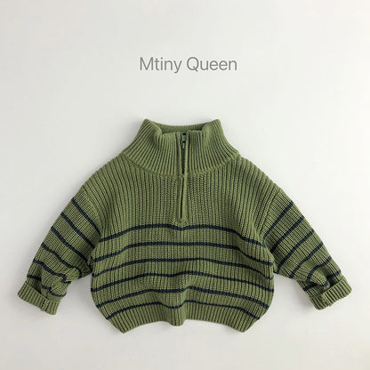 Kids Half Zipper Pullover Sweater