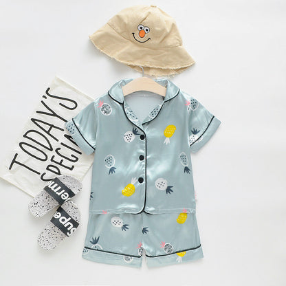 Children's ice silk summer pajamas