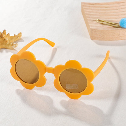 Children's Baby Cute Sun Flower Sunglasses Advanced Frosted Photo Sun-shade Glasses