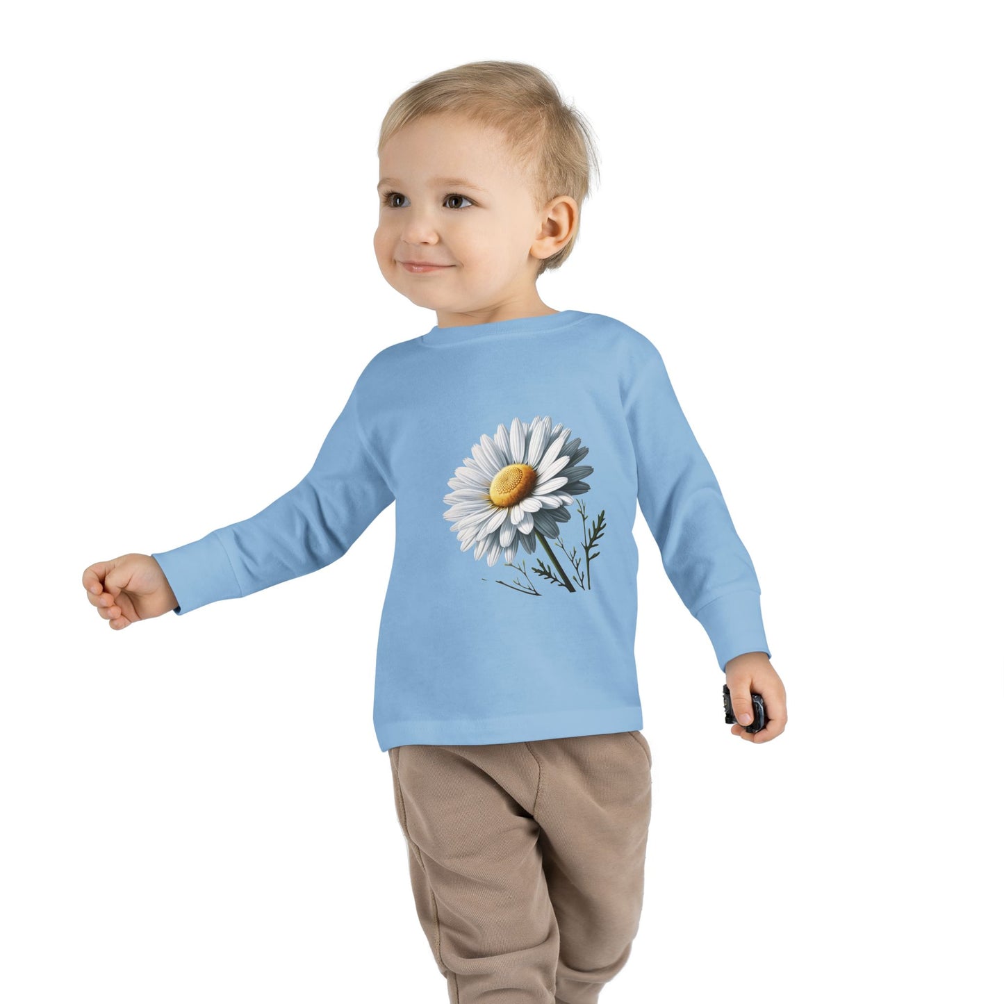 Birth Flower - April Toddler Long Sleeve Tee