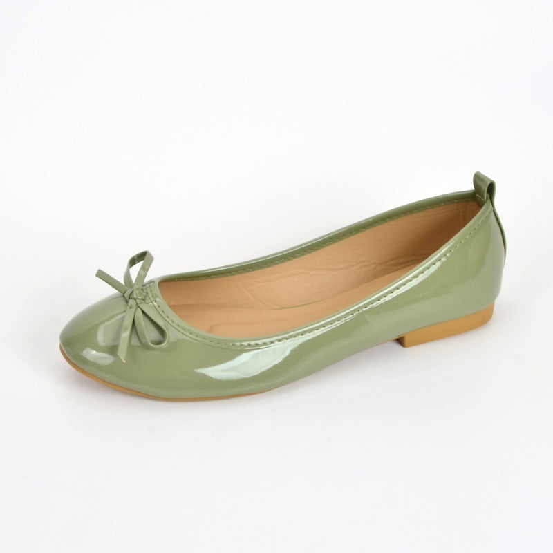 Round Toe Bowknot Soft Bottom Flats