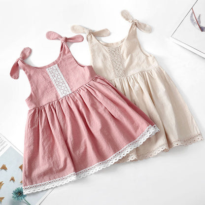 Girl Lace Princess Dress Lace Up