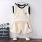 Children's Vest Suit Western Style Sleeveless Waffle