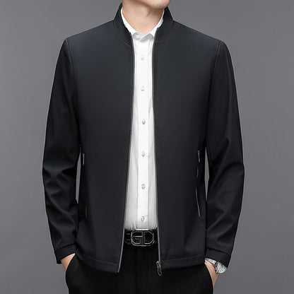 Stand Collar Middle-aged Men Casual Jacket