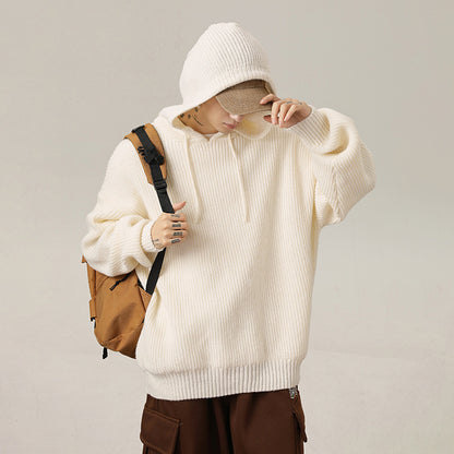 Mens Loose Hooded Sweater