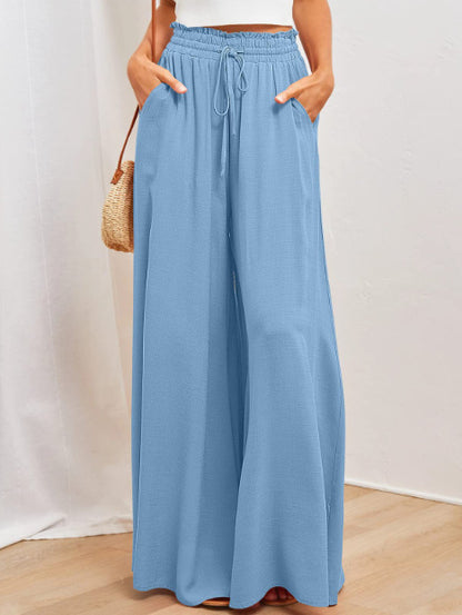 Printed Comfortable Casual Wide-leg Trousers