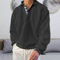 Long Sleeve V-neck Lapel Loose Hoodie Men's Wear