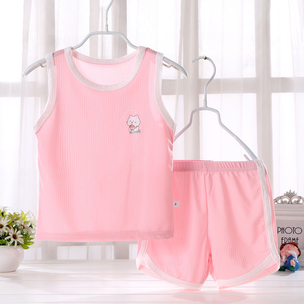 Children's Quick Drying Clothes Vest Suit Summer Ice Silk