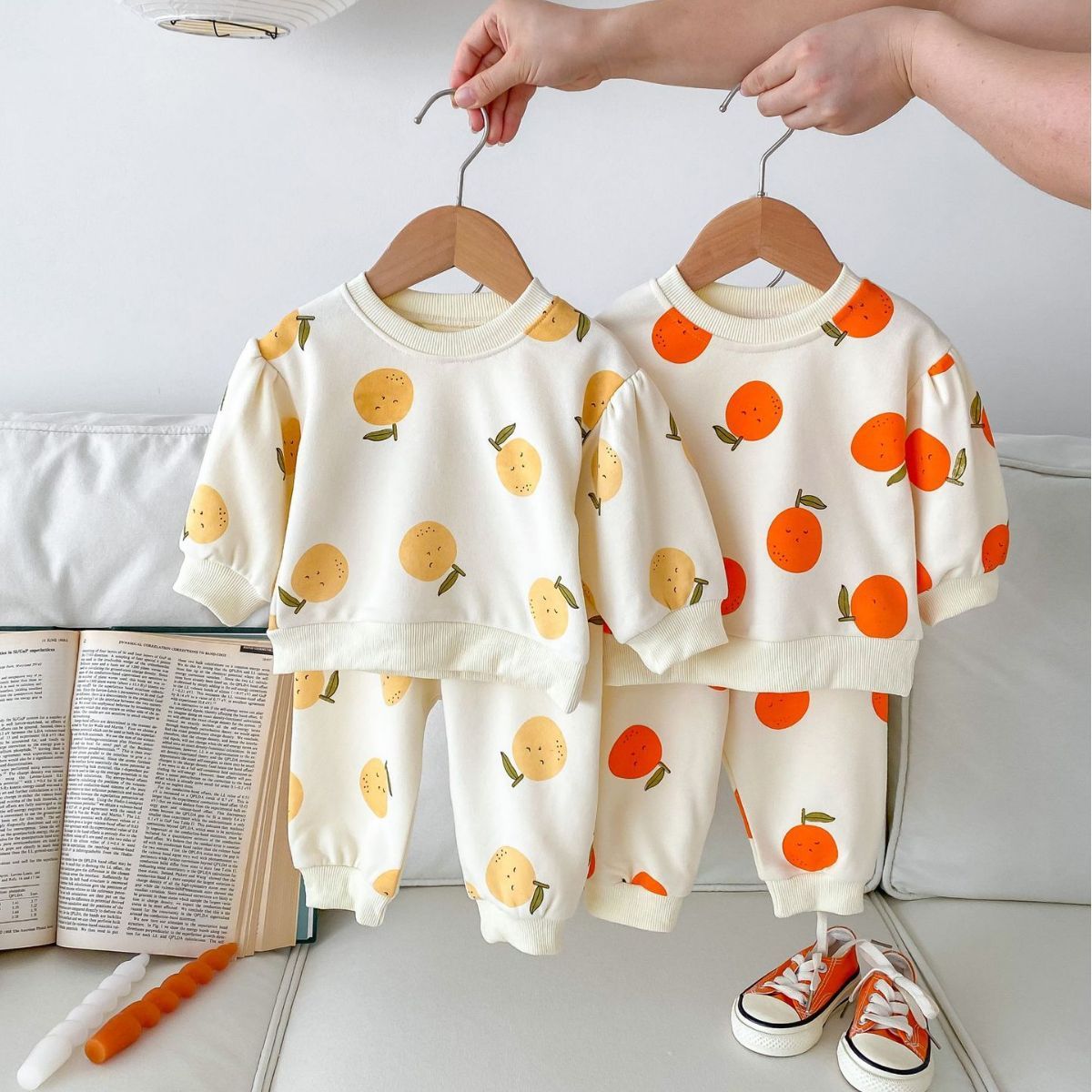 Orange Fruit Sweater Suit