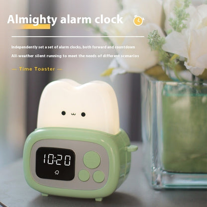 Time Bread Machine Night Light Student Learning Timer Alarm Clock