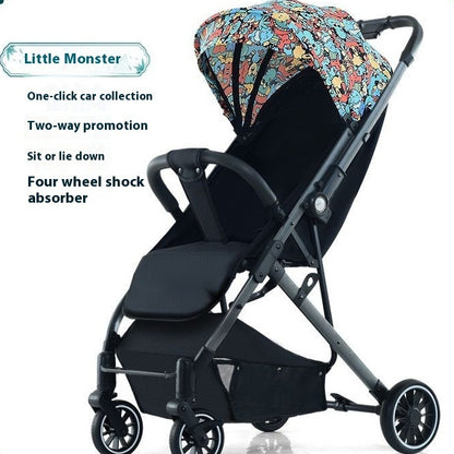 Pull Rod Type Summer Ultra-light Stroller Four Minus