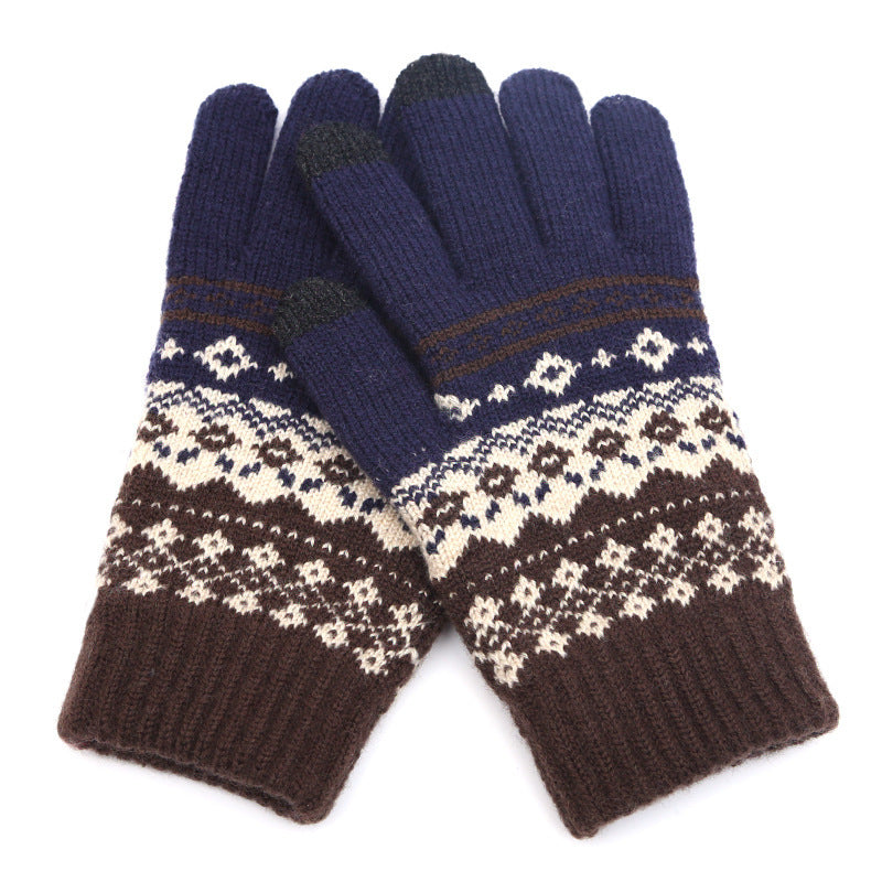 Knitted touch screen gloves