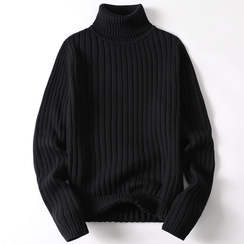 Mens Turtleneck Sweater Striped