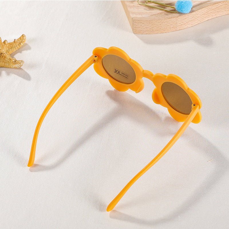 Children's Baby Cute Sun Flower Sunglasses Advanced Frosted Photo Sun-shade Glasses