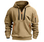 Mens Cotton Dropped Shoulder Hooded Sweatshirt