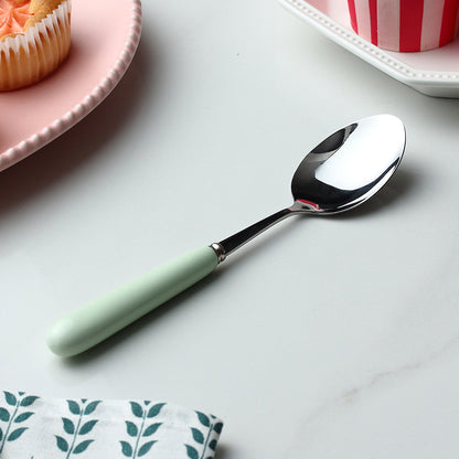 Candy Colored Ceramic Stainless Steel Spoon