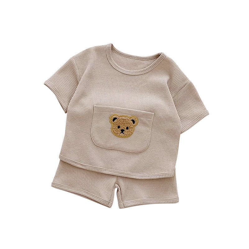 Babies Simple Bear Top Shorts