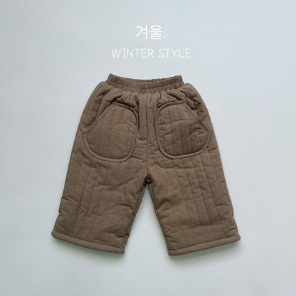 Lightweight Children's Retro Cotton Cropped Straight-leg Pants