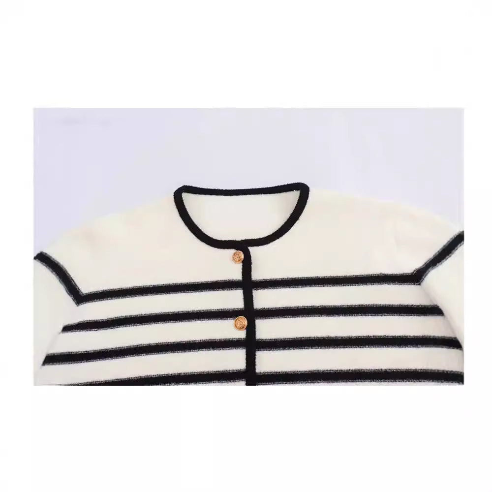 Women's Stripes Knitted Cardigan Jacket