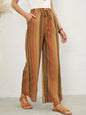 Womens Striped Loose Harem Pants Retro Artistic