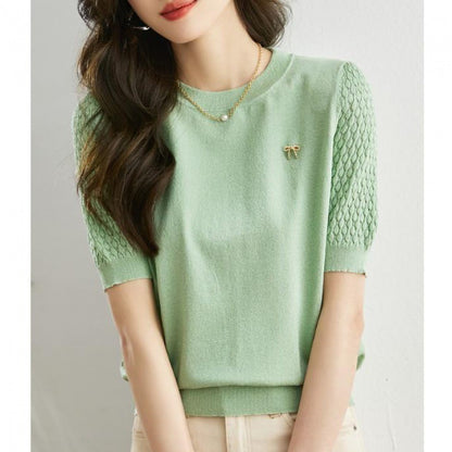 Loose Thin Sweater Women's Short Sleeve