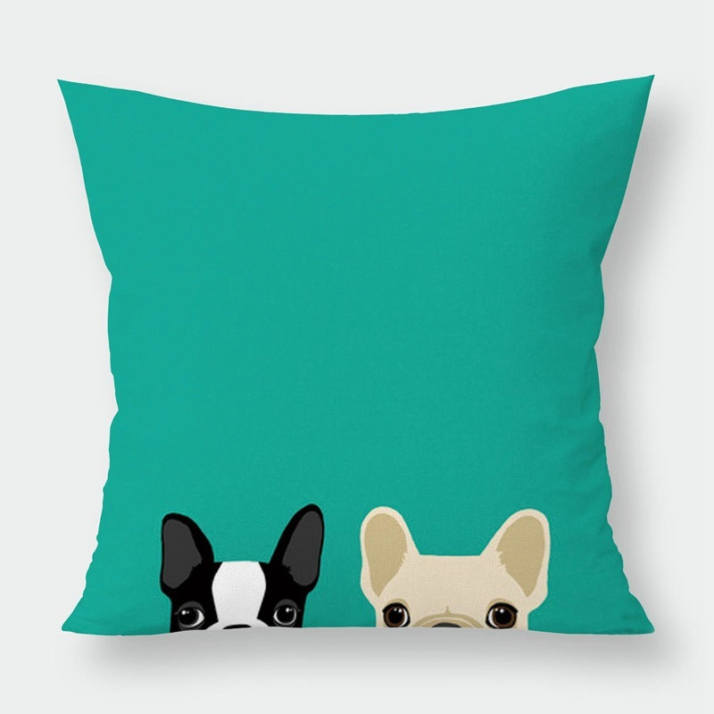 Dog peach skin pillowcase